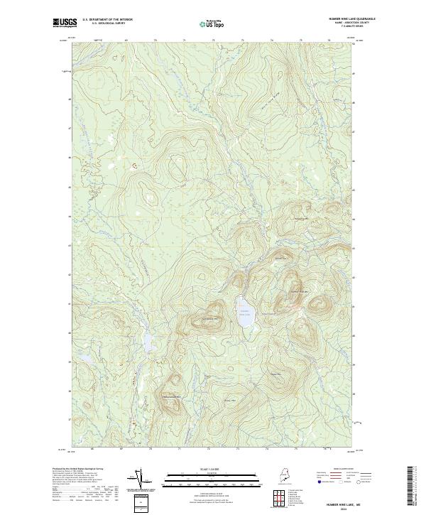 Number Nine Lake topographic map thumbnail