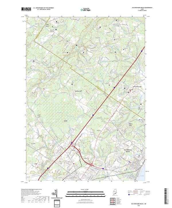 Old Orchard Beach topographic map thumbnail