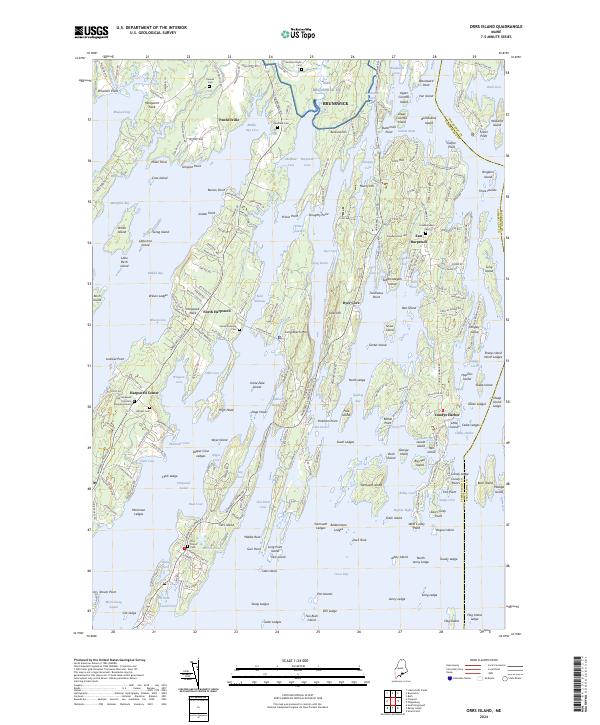 Orrs Island 2024 topographic map thumbnail