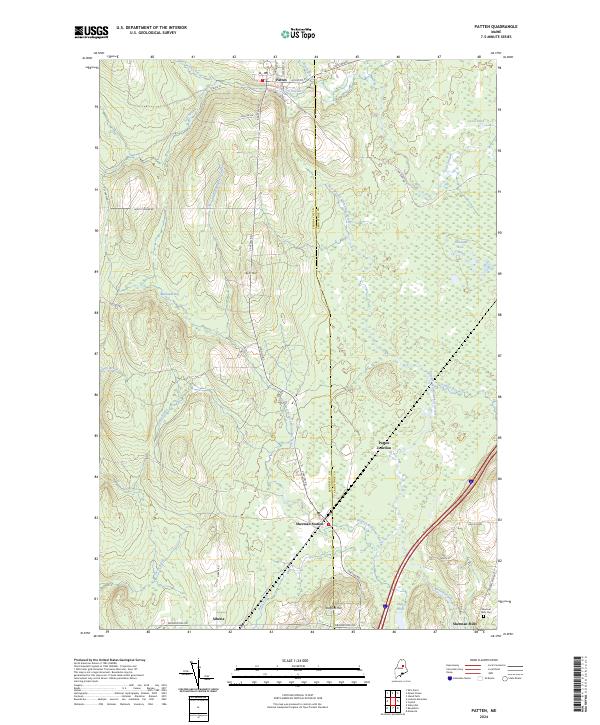 Patten topographic map thumbnail