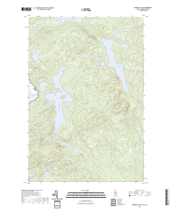 Penobscot Lake topographic map thumbnail
