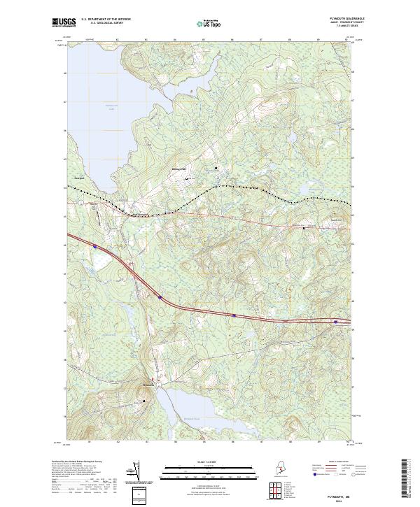 Plymouth topographic map thumbnail