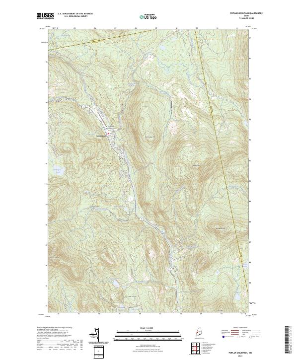 Poplar Mountain topographic map thumbnail