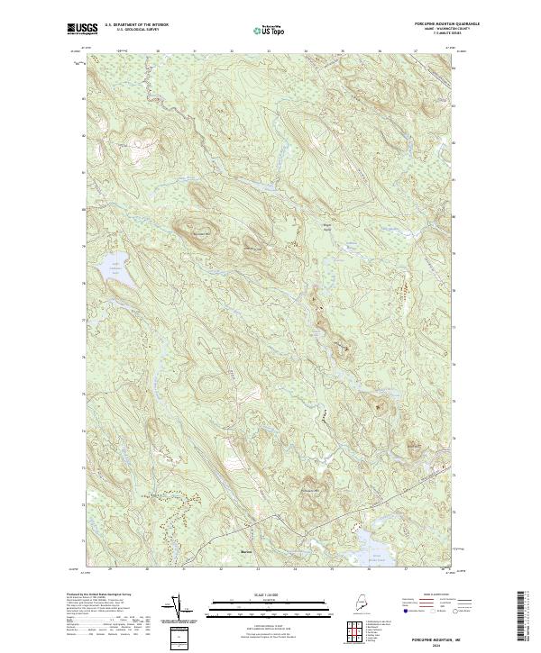 Porcupine Mountain topographic map thumbnail