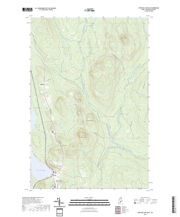 Portage Lake East topographic map thumbnail