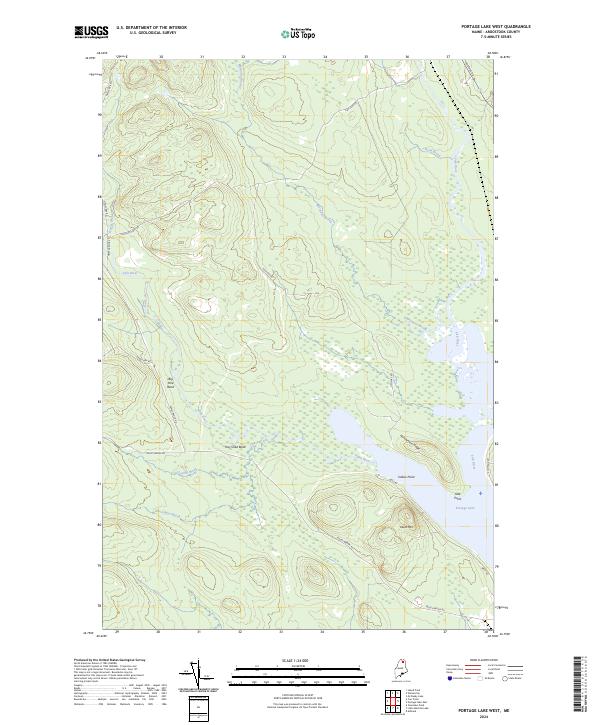 Portage Lake West topographic map thumbnail