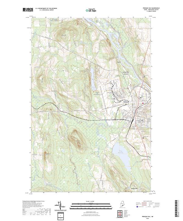 Presque Isle topographic map thumbnail