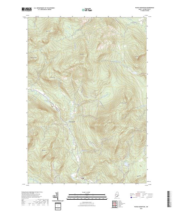Puzzle Mountain topographic map thumbnail