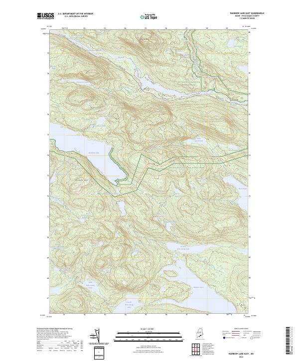 Rainbow Lake East topographic map thumbnail