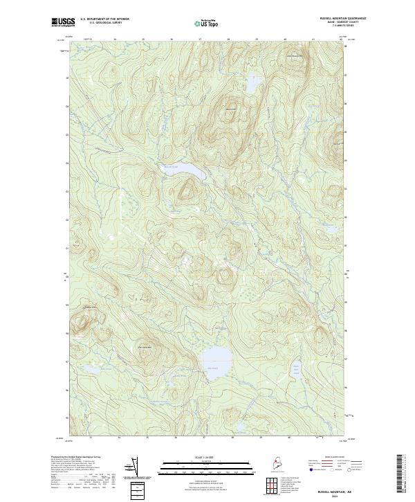 Russell Mountain topographic map thumbnail