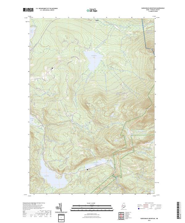 Saddleback Mountain topographic map thumbnail