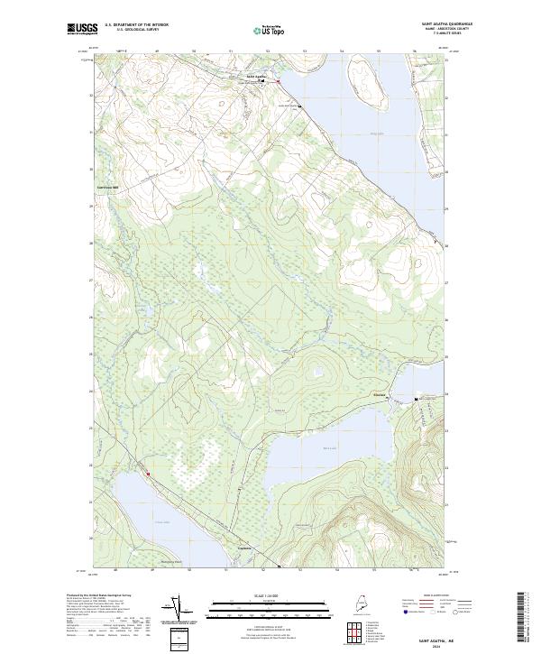 Saint Agatha topographic map thumbnail