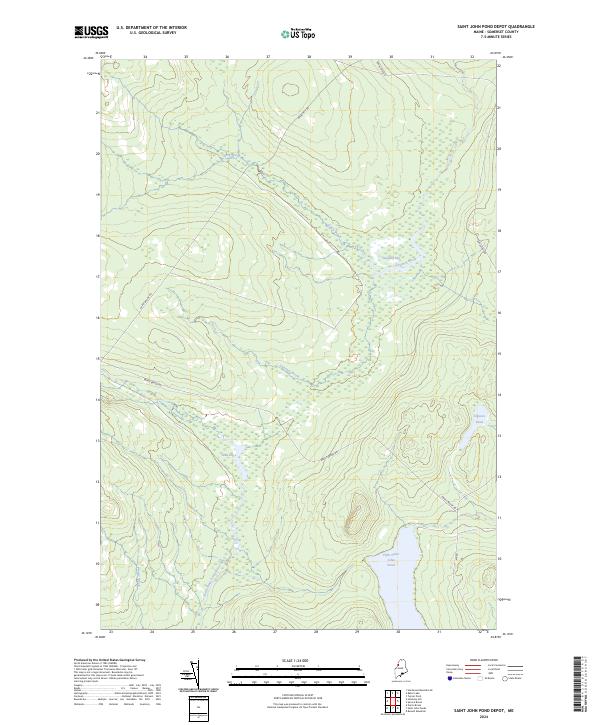 Saint John Pond Depot topographic map thumbnail