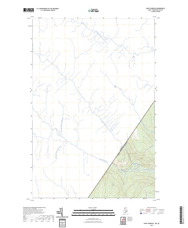 Saint Pamphile topographic map thumbnail
