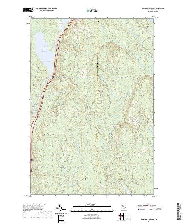 Salmon Stream Lake topographic map thumbnail