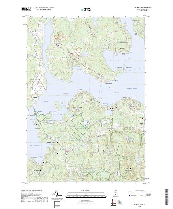 Salsbury Cove topographic map thumbnail