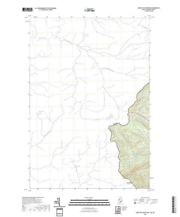 Sandy Bay Mountain 2024 topographic map thumbnail