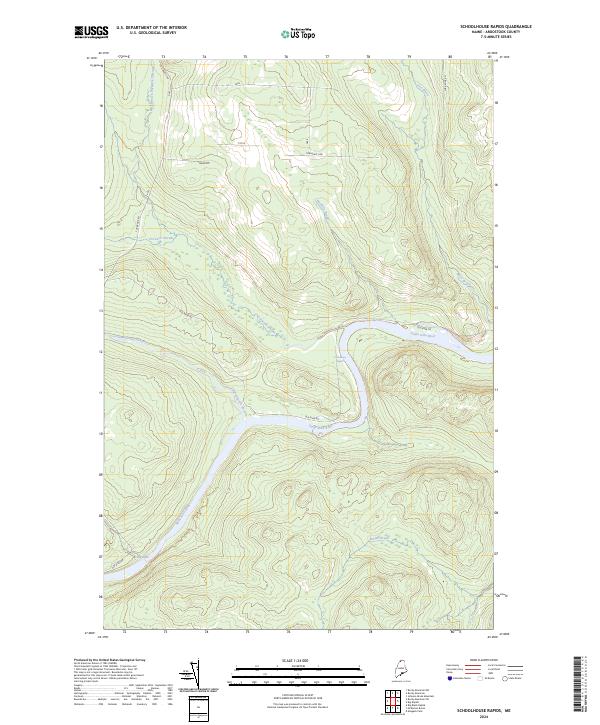 Schoolhouse Rapids topographic map thumbnail