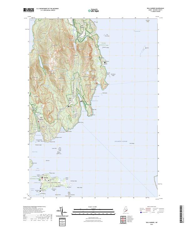 Seal Harbor 2024 topographic map thumbnail
