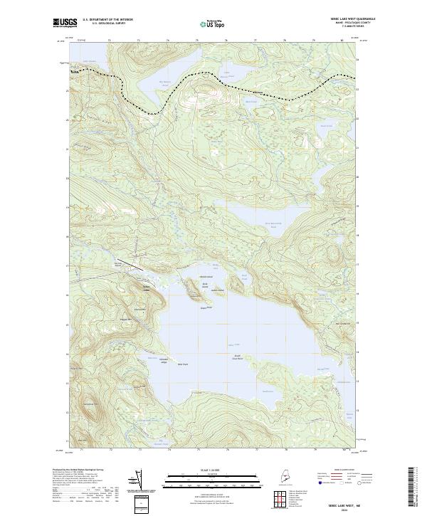 Sebec Lake West topographic map thumbnail