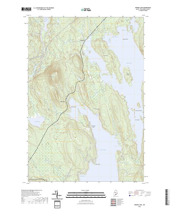 Seboeis Lake 2024 topographic map thumbnail