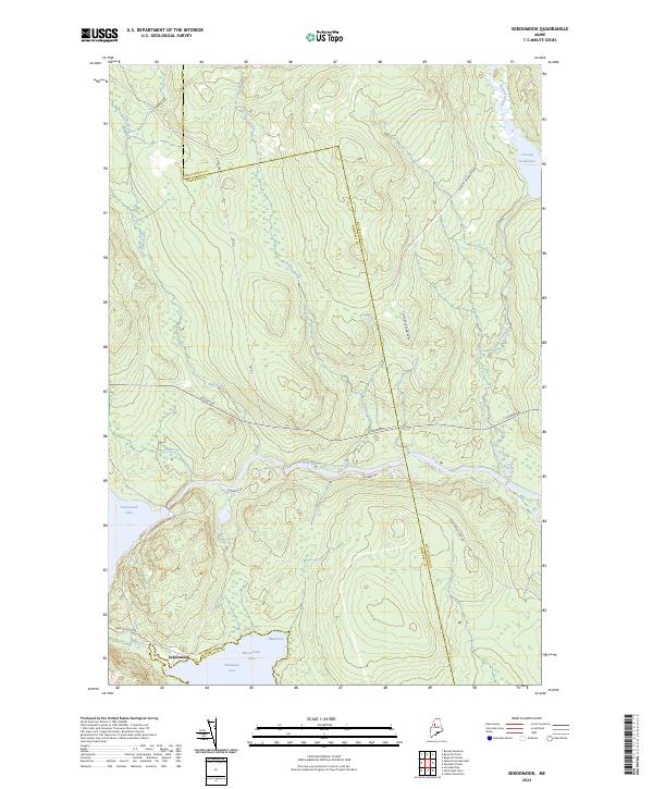 Seboomook topographic map thumbnail