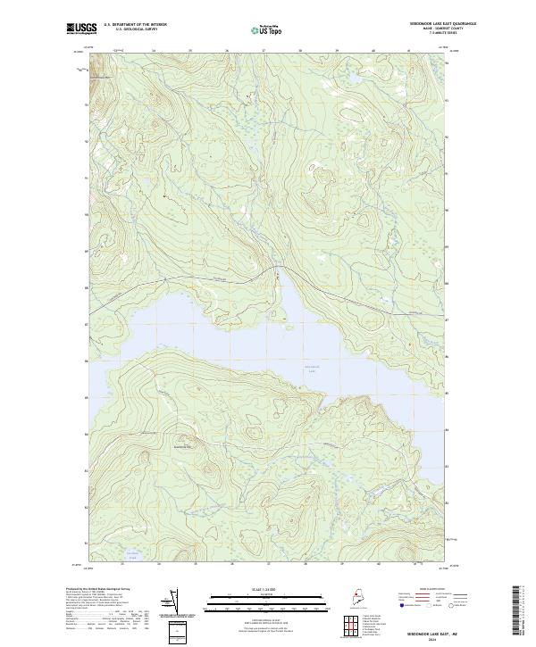 Seboomook Lake East topographic map thumbnail