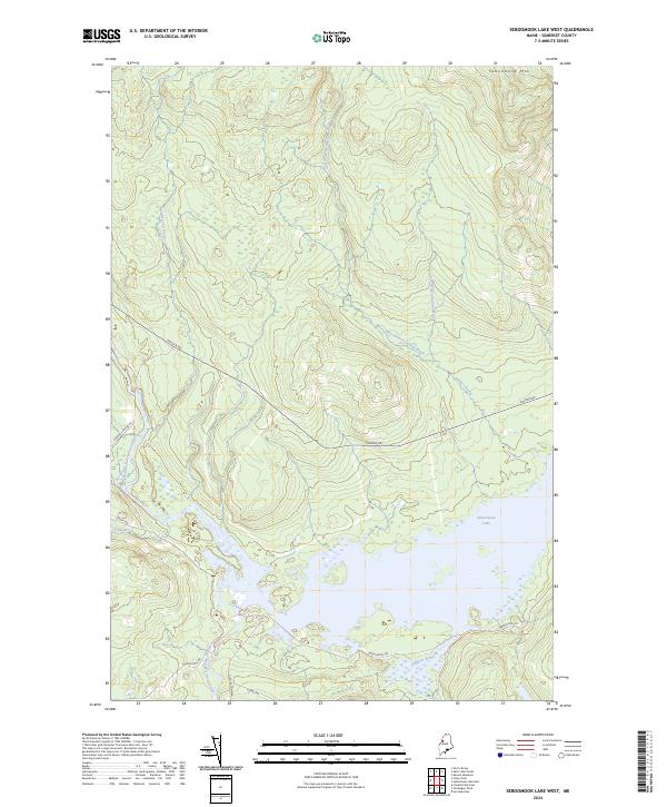 Seboomook Lake West topographic map thumbnail