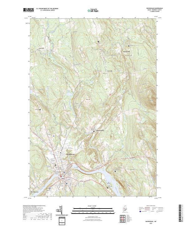 Skowhegan topographic map thumbnail