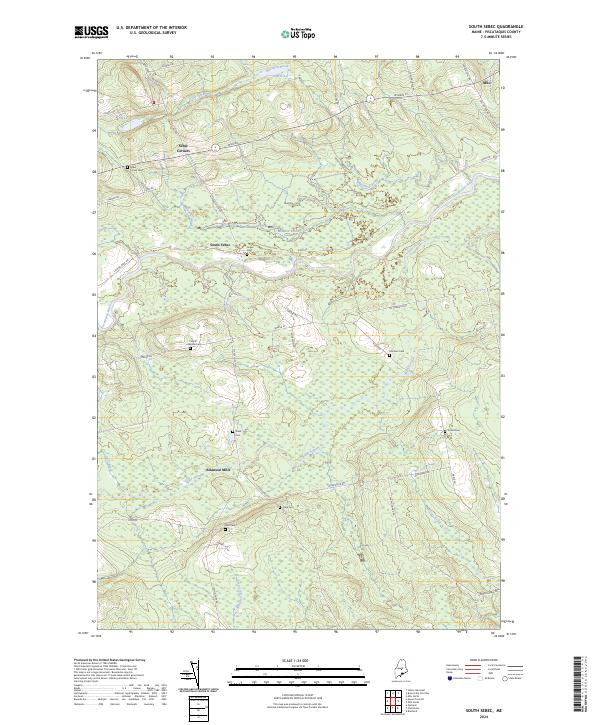 South Sebec topographic map thumbnail