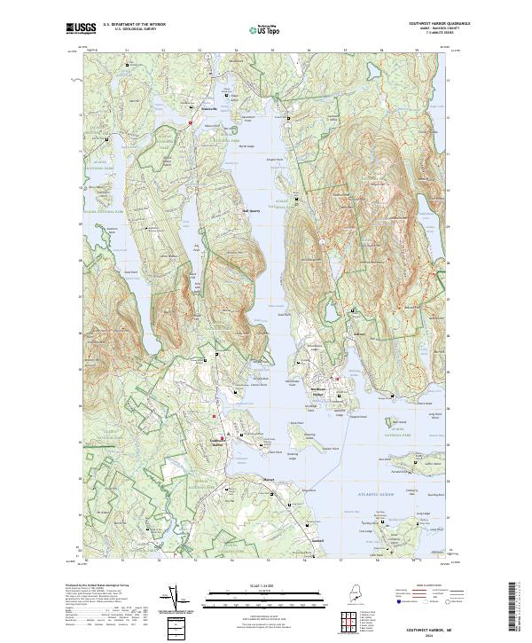Southwest Harbor topographic map thumbnail