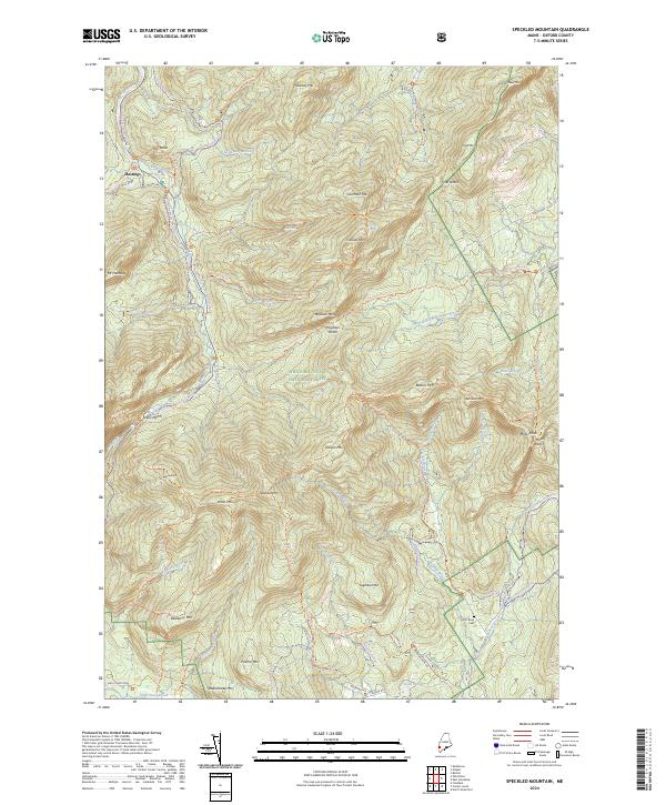Speckled Mountain topographic map thumbnail
