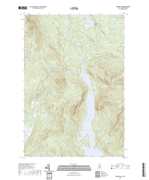 Spencer Lake topographic map thumbnail