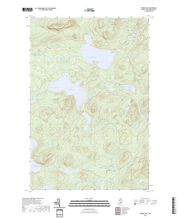 Spider Lake topographic map thumbnail