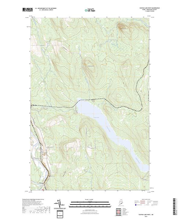 Scopan Lake West topographic map thumbnail