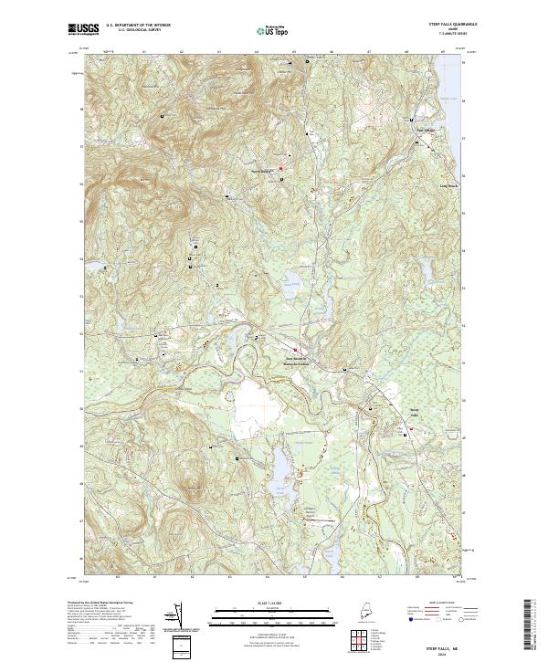Steep Falls topographic map thumbnail