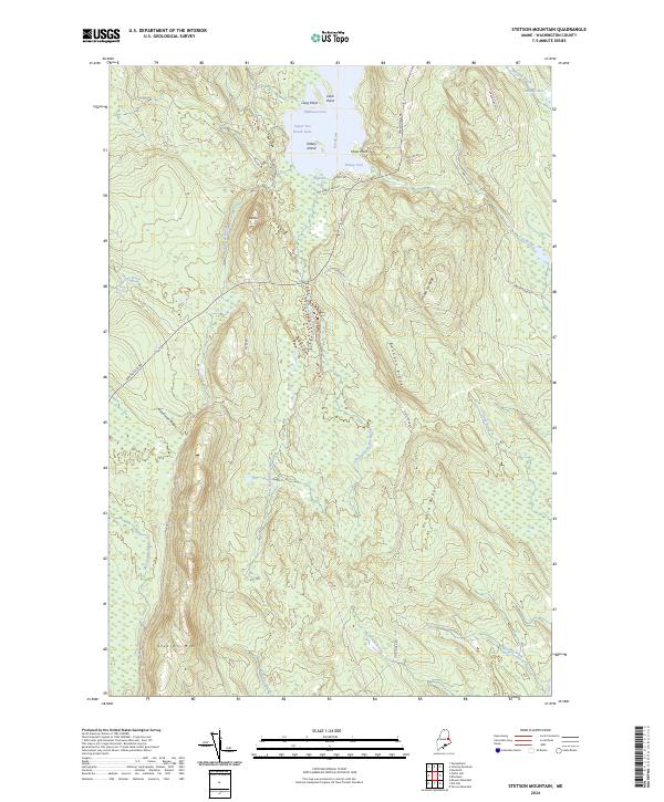 Stetson Mountain topographic map thumbnail