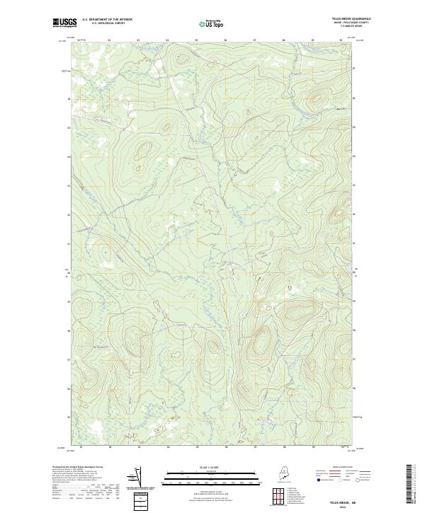 Telos Brook topographic map thumbnail