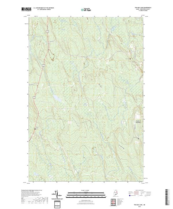 Ten Mile Lake topographic map thumbnail