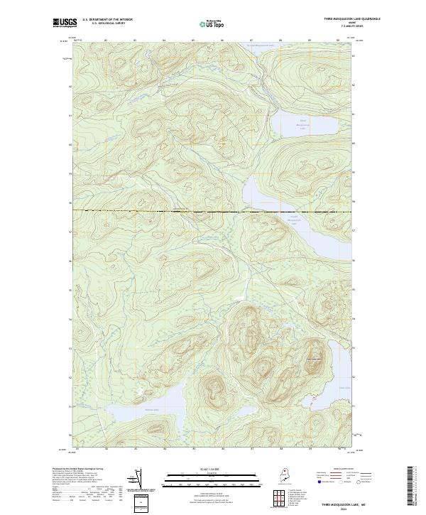 Third Musquacook Lake topographic map thumbnail
