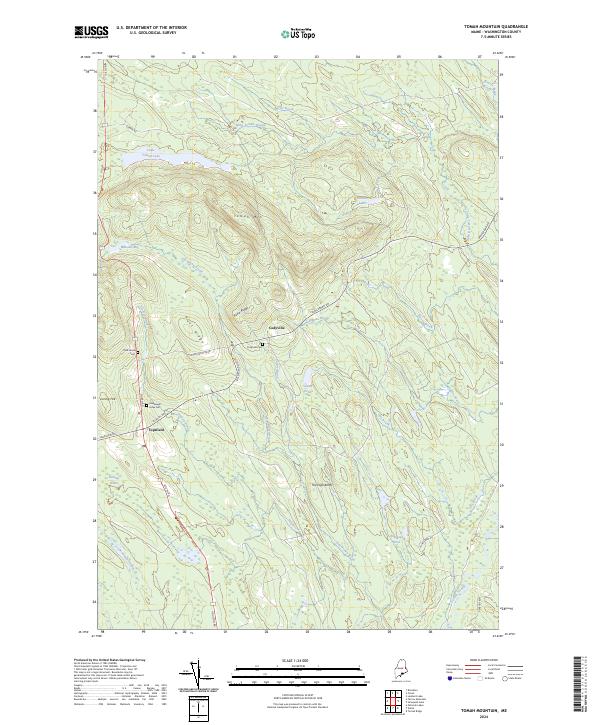 Tomah Mountain topographic map thumbnail