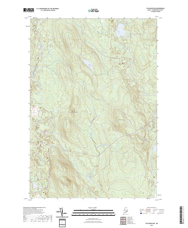 Tug Mountain topographic map thumbnail