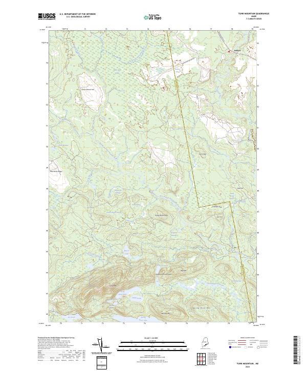 Tunk Mountain topographic map thumbnail