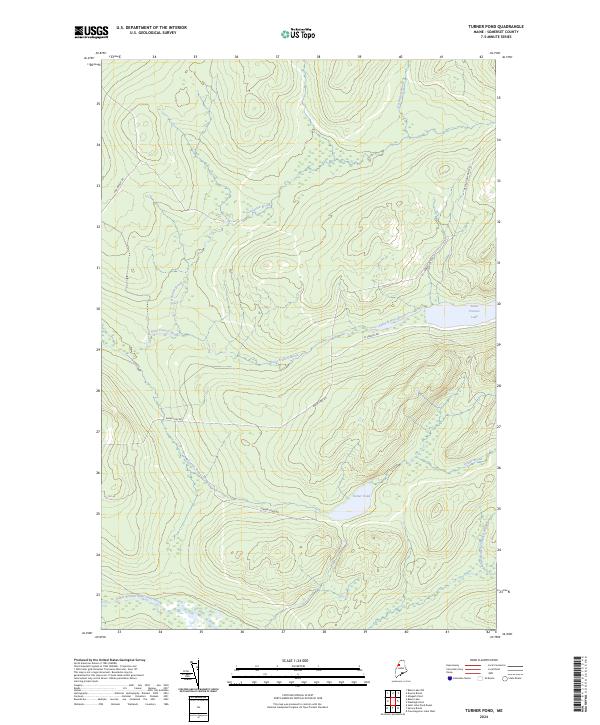 Turner Pond 2024 topographic map thumbnail