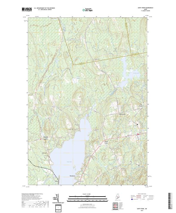 Unity Pond topographic map thumbnail