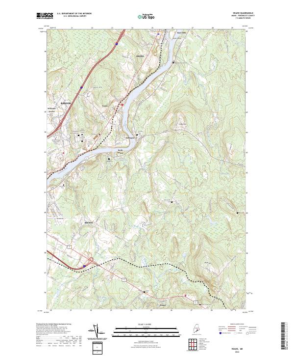 Veazie topographic map thumbnail