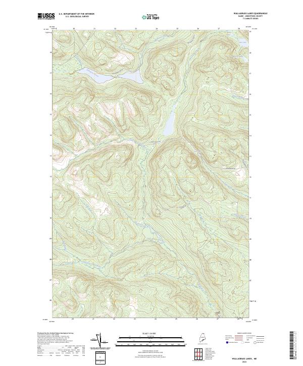 Wallagrass Lakes topographic map thumbnail