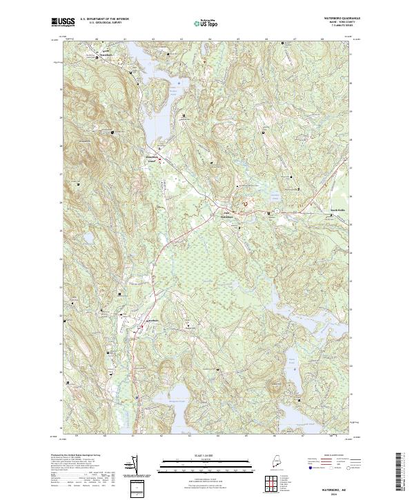 Waterboro topographic map thumbnail