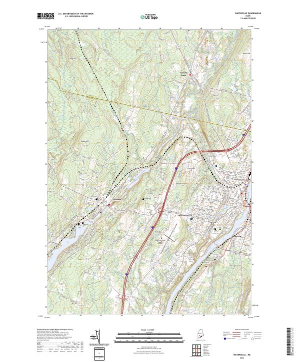 Waterville topographic map thumbnail