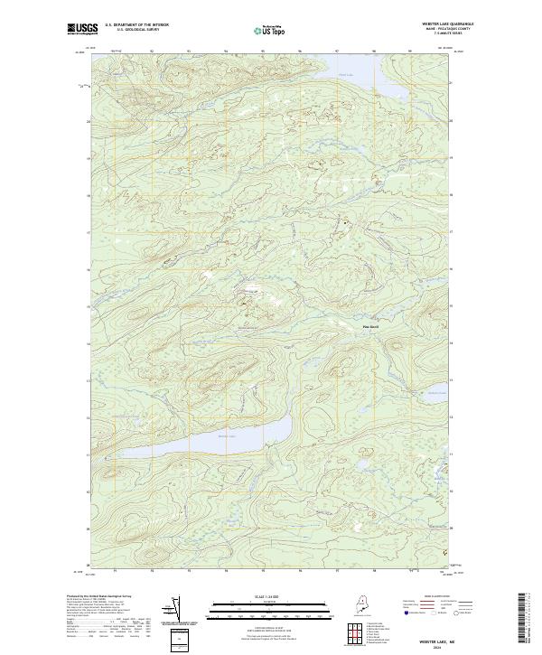 Webster Lake 2024 topographic map thumbnail